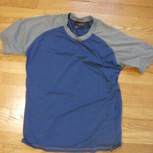 Mammut Mens Blue Grey Short Sleeve Shirt Large